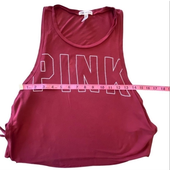3/$25 🍄 PINK Super Soft Side Tie Crop Tank Size XS - Picture 3 of 8